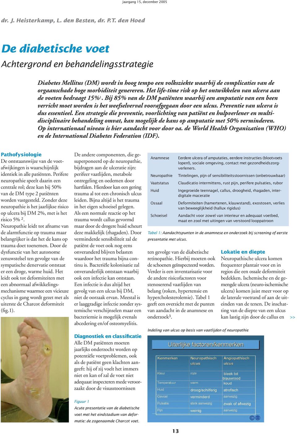 Het life-time risk op het ontwikkelen van ulcera aan de voeten bedraagt 15% 1.