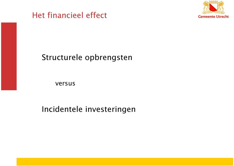 opbrengsten versus