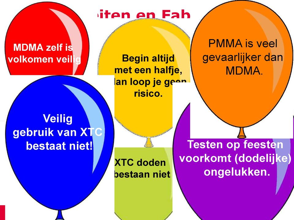 Veilig gebruik van XTC bestaat niet!