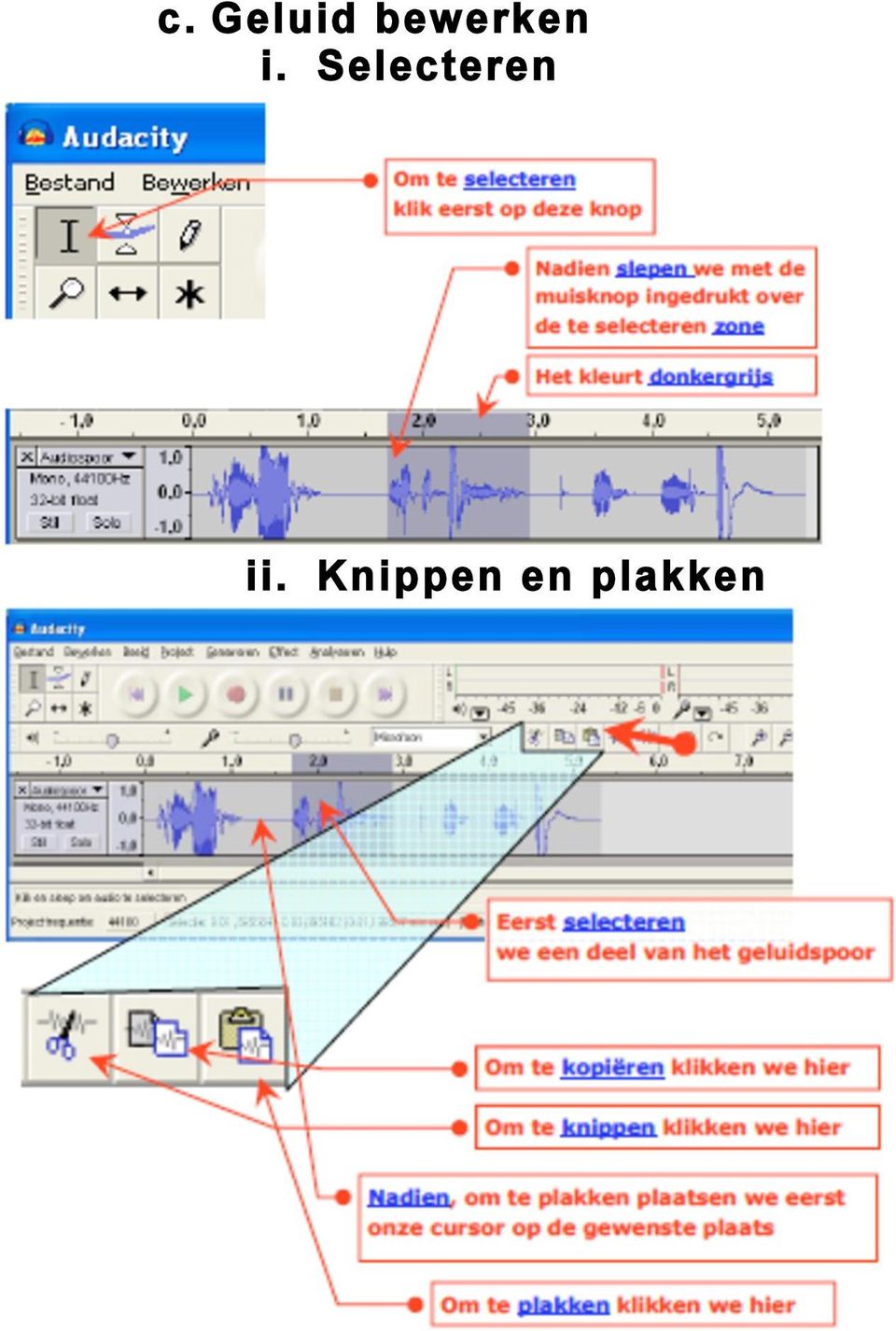 Selecteren ii.