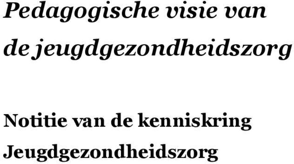 Notitie van de