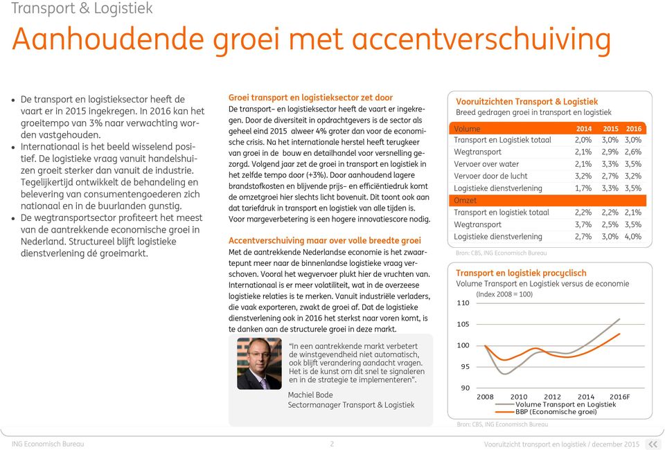 Tegelijkertijd ontwikkelt de behandeling en belevering van consumentengoederen zich nationaal en in de buurlanden gunstig.