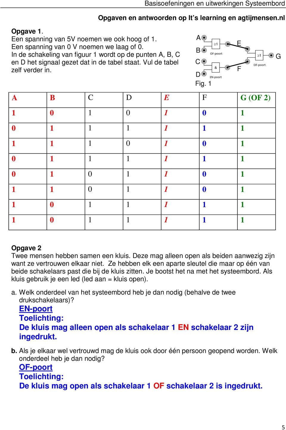 1 E F G 1 0 1 0 1 0 1 0 1 1 1 1 1 1 1 1 1 0 1 0 1 0 1 1 1 1 1 1 0 1 0 1 1 0 1 1 1 0 1 1 0 1 1 0 1 1 1 1 1 1 0 1 1 1 1 1 Opgave 2 Twee mensen hebben samen een kluis.