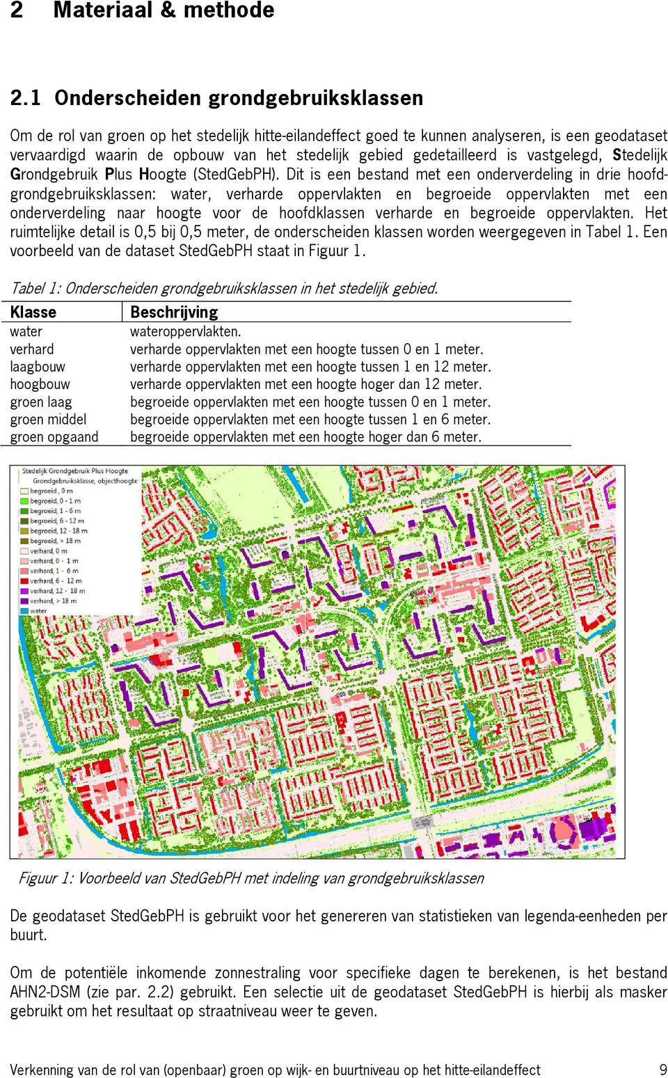 gedetailleerd is vastgelegd, Stedelijk Grondgebruik Plus Hoogte (StedGebPH).