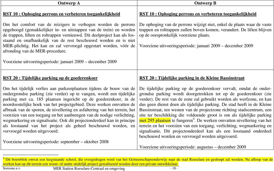 Het kan en zal vervroegd opgestart worden, vóór de afronding van de MER-procedure.