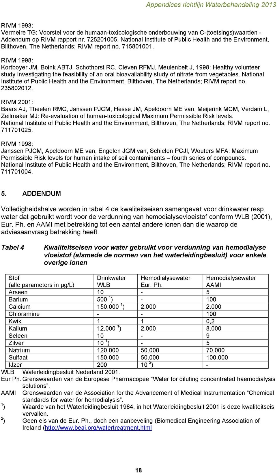 RIVM 1998: Kortboyer JM, Boink ABTJ, Schothorst RC, Cleven RFMJ, Meulenbelt J, 1998: Healthy volunteer study investigating the feasibility of an oral bioavailability study of nitrate from vegetables.