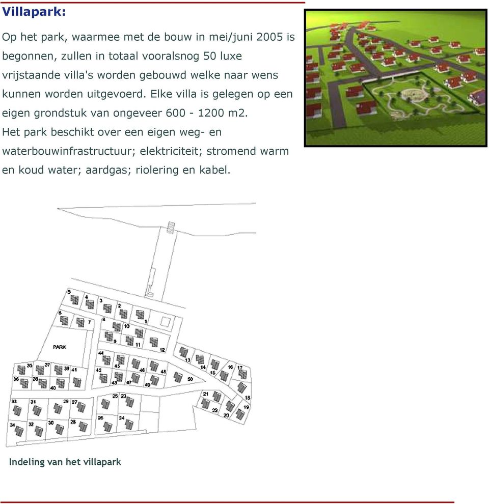 Elke villa is gelegen op een eigen grondstuk van ongeveer 600-1200 m2.