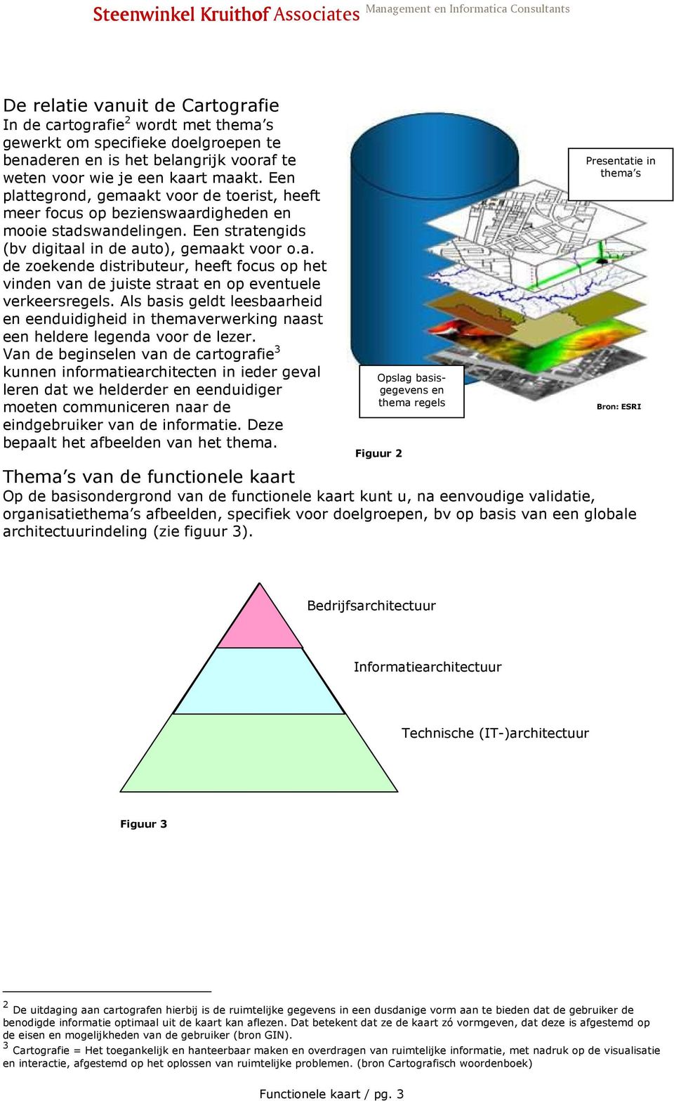 Als basis geldt leesbaarheid en eenduidigheid in themaverwerking naast een heldere legenda voor de lezer.