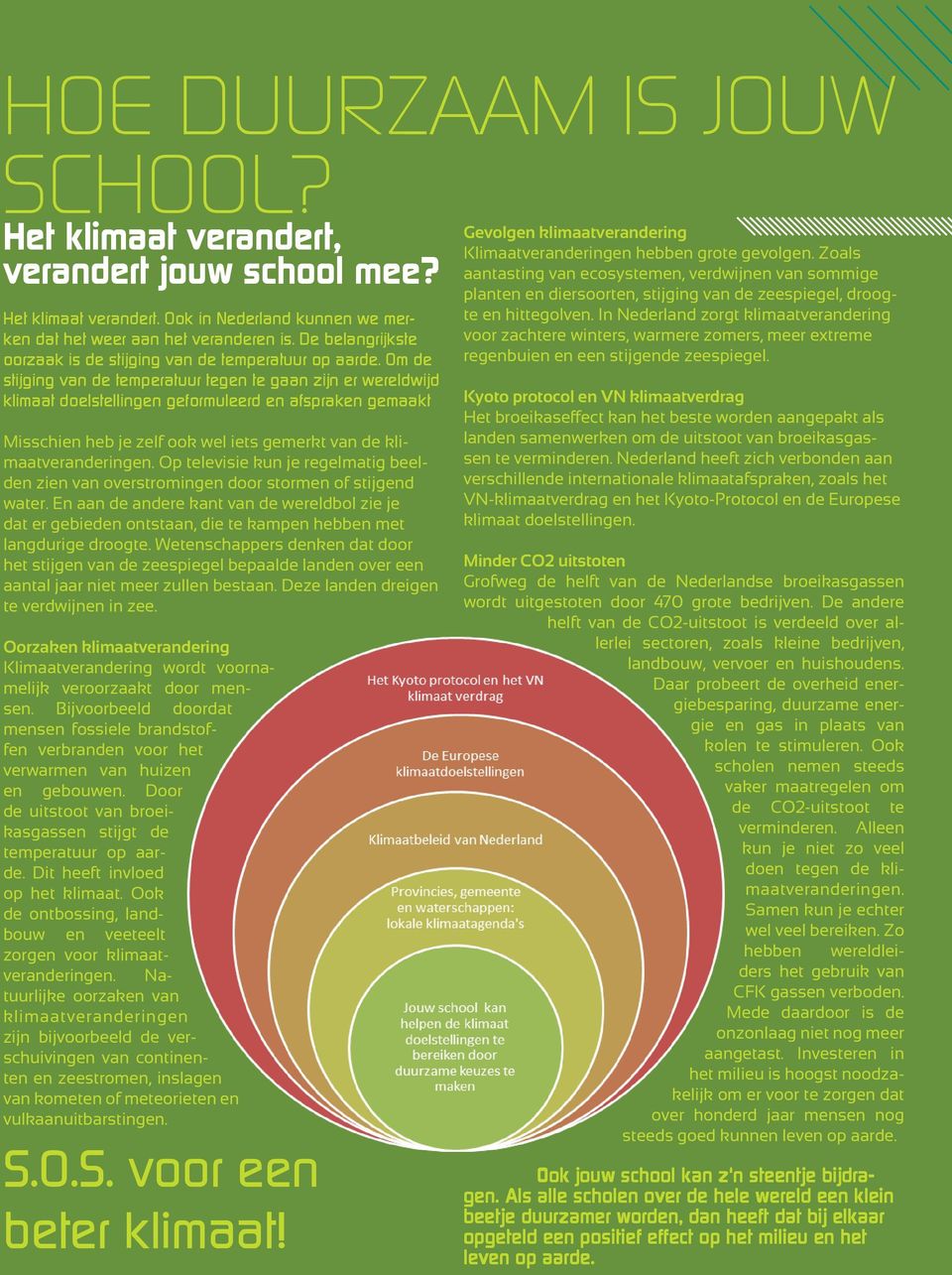 Om de stijging van de temperatuur tegen te gaan zijn er wereldwijd klimaat doelstellingen geformuleerd en afspraken gemaakt Misschien heb je zelf ook wel iets gemerkt van de klimaatveranderingen.