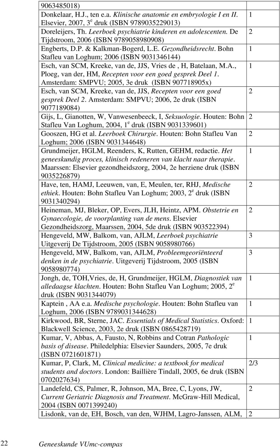 Bohn 1 Stafleu van Loghum; 2006 (ISBN 9031346144) Esch, van SCM, Kreeke, van de, JJS, Vries de, H, Batelaan, M.A., 1 Ploeg, van der, HM, Recepten voor een goed gesprek Deel 1.