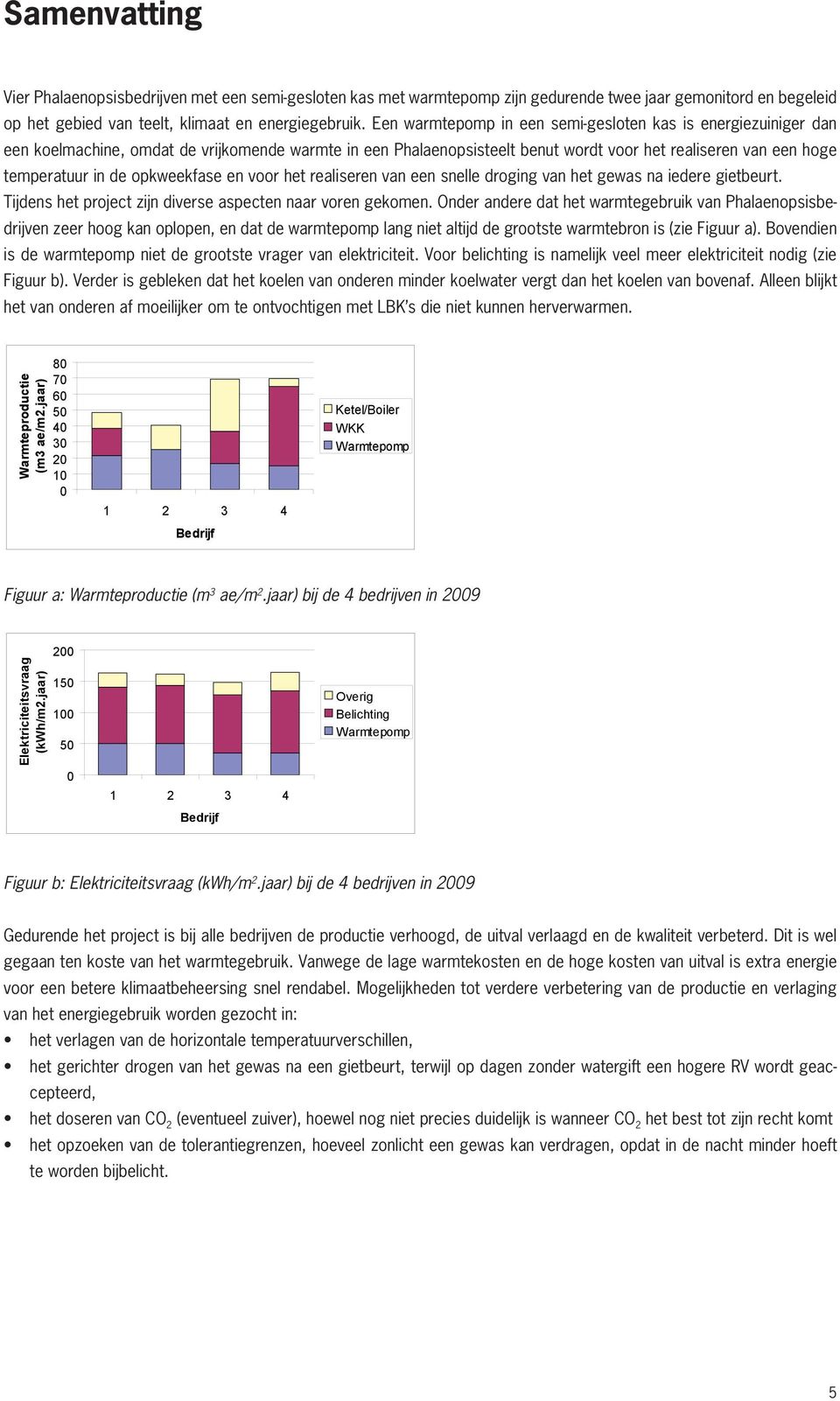 opkweekfase en voor het realiseren van een snelle droging van het gewas na iedere gietbeurt. Tijdens het project zijn diverse aspecten naar voren gekomen.