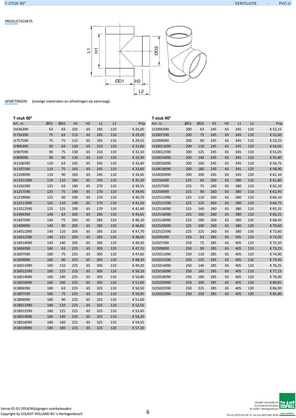 ØD1 ØD2 H1 H2 L1 L2 Prijs 1t636390 63 63 105 65 185 110 26,00 1t2006390 200 63 245 65 345 110 52,15 1t756390 75 63 115 65 195 110 29,20 1t2007590 200 75 245 65 345 110 52,60 1t757590 75 75 115 65 195
