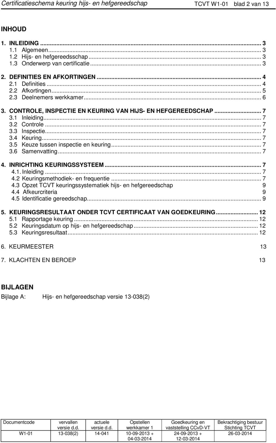 .. 7 3.3 Inspectie... 7 3.4 Keuring... 7 3.5 Keuze tussen inspectie en keuring... 7 3.6 Samenvatting... 7 4. INRICHTING KEURINGSSYSTEEM... 7 4.1. Inleiding... 7 4.2 Keuringsmethodiek- en frequentie.