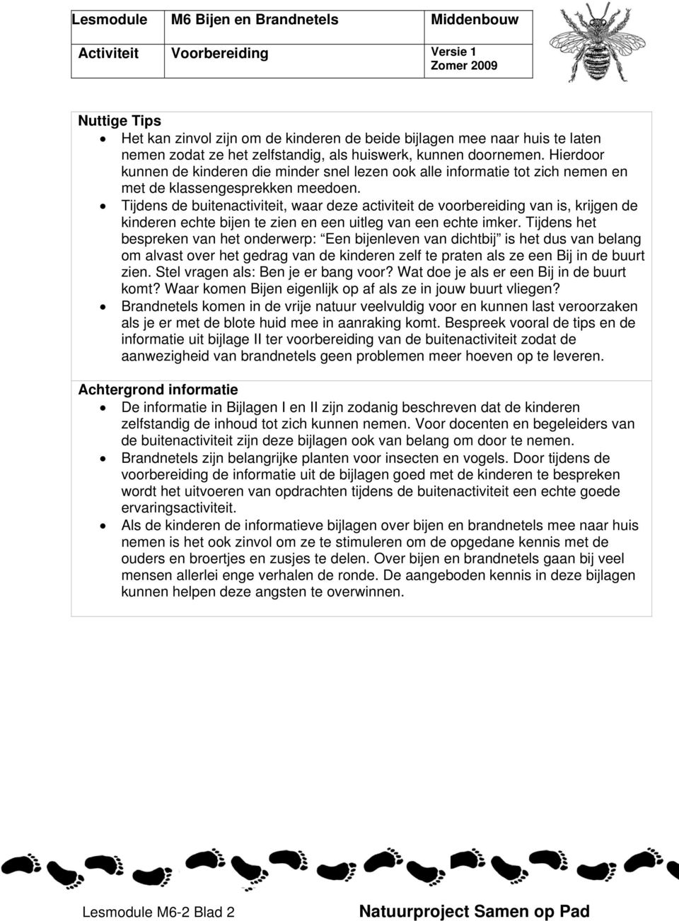 Tijdens de buitenactiviteit, waar deze activiteit de voorbereiding van is, krijgen de kinderen echte bijen te zien en een uitleg van een echte imker.