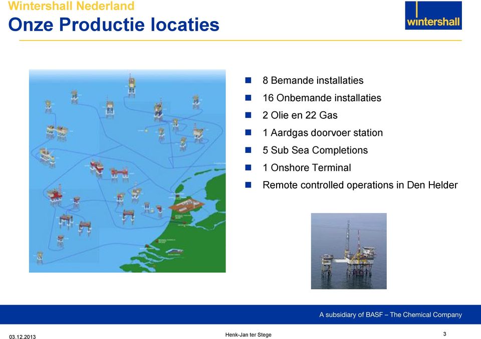 1 Aardgas doorvoer station 5 Sub Sea Completions 1