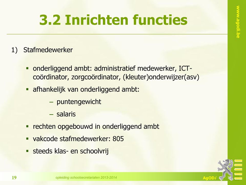 van onderliggend ambt: puntengewicht salaris rechten opgebouwd in onderliggend ambt