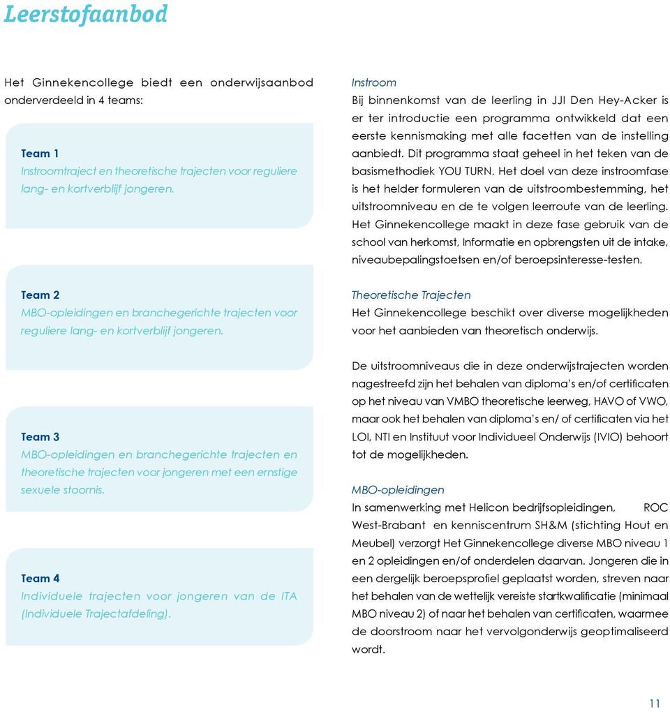 Dit programma staat geheel in het teken van de basismethodiek YOU TURN.