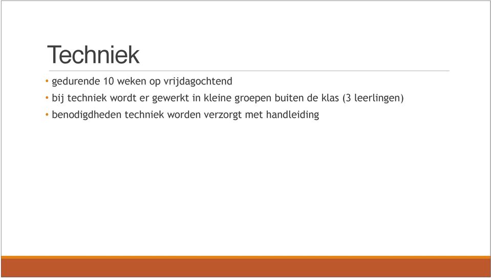 in kleine groepen buiten de klas (3