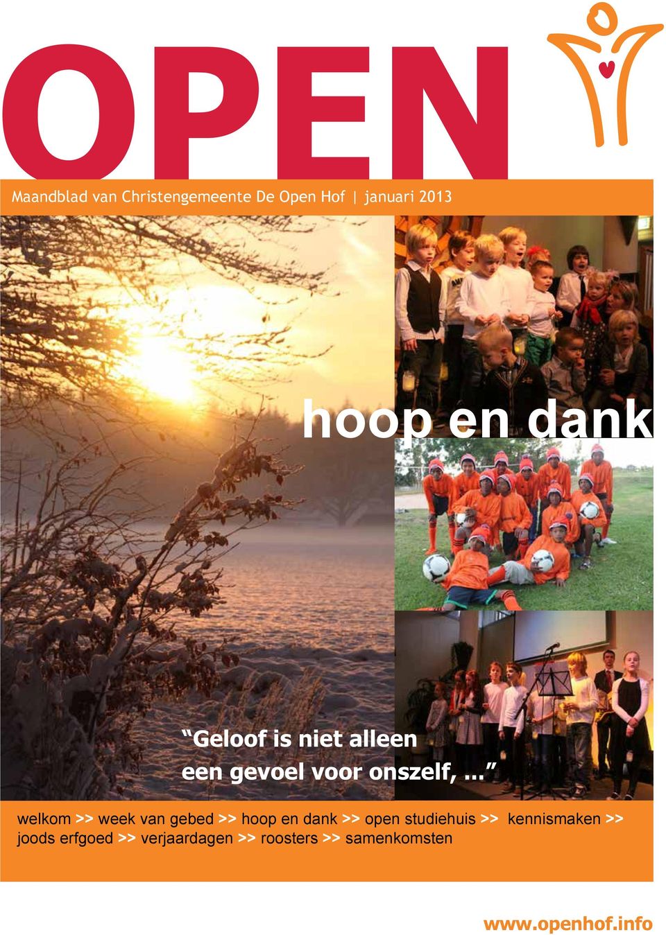 .. welkom >> week van gebed >> hoop en dank >> open studiehuis >>