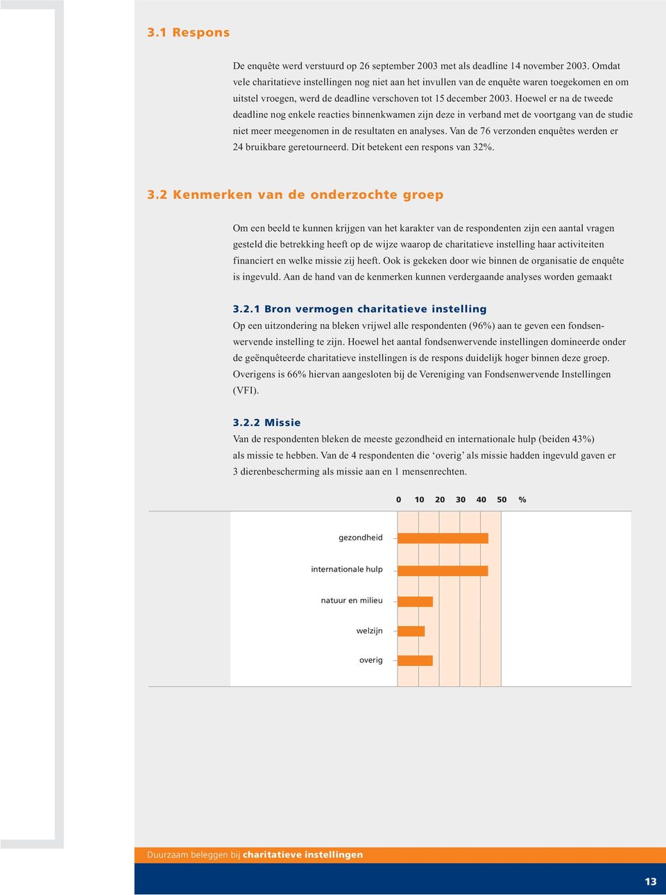 Hoewel er na de tweede deadline nog enkele reacties binnenkwamen zijn deze in verband met de voortgang van de studie niet meer meegenomen in de resultaten en analyses.