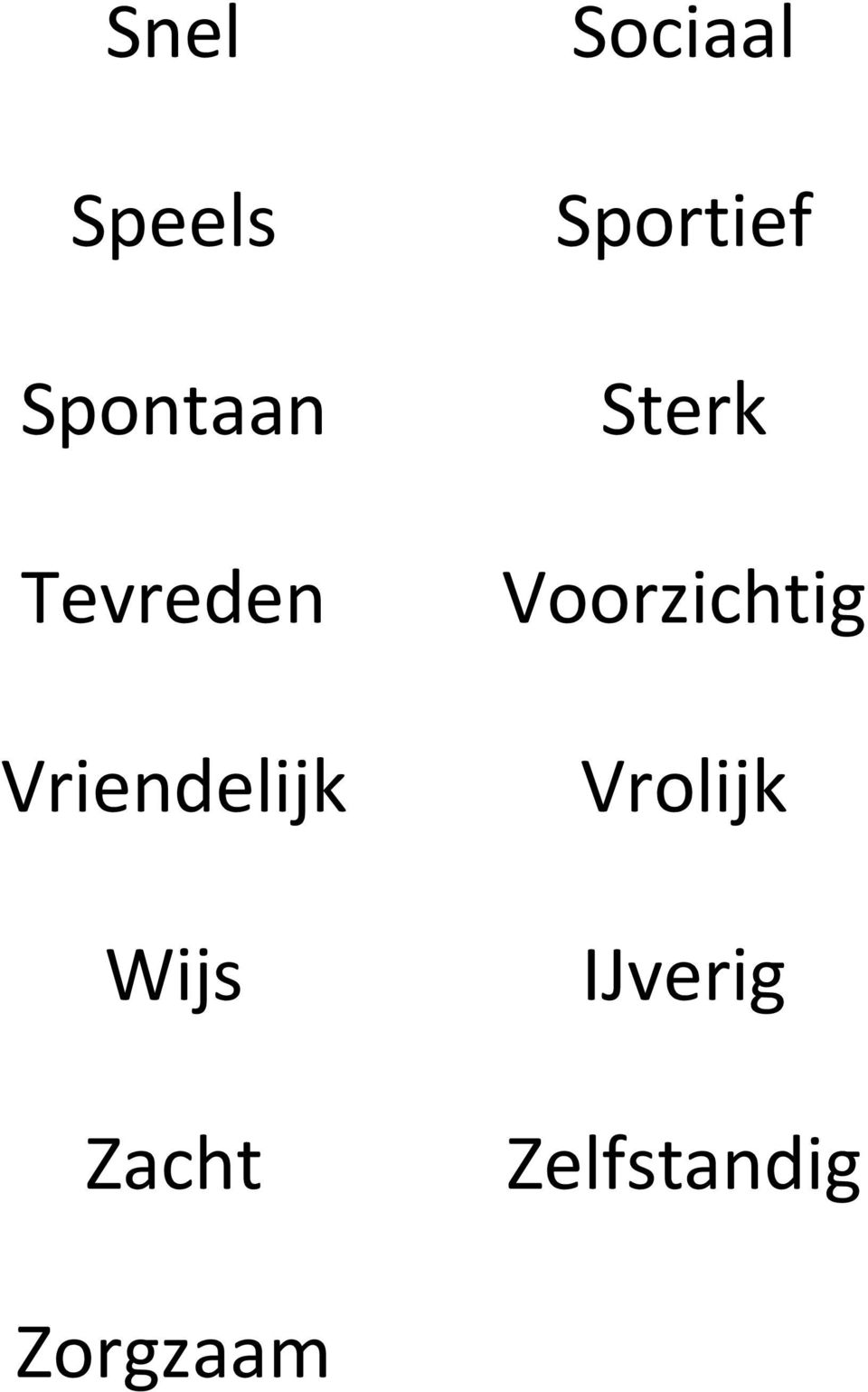 Sportief Sterk Voorzichtig