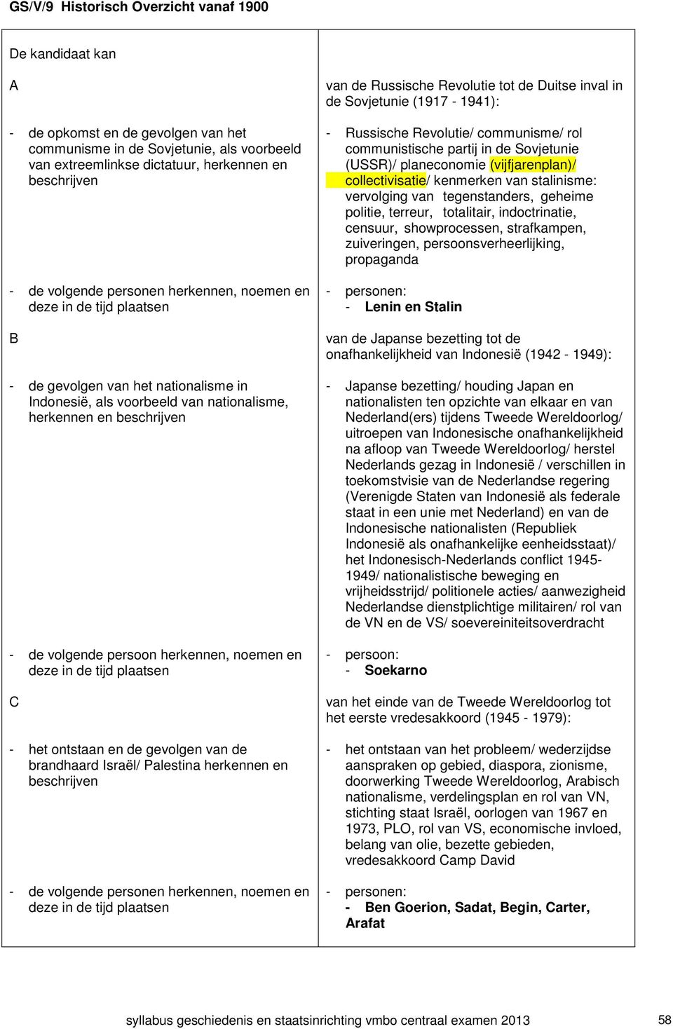 Revolutie tot de Duitse inval in de Sovjetunie (1917-1941): - Russische Revolutie/ communisme/ rol communistische partij in de Sovjetunie (USSR)/ planeconomie (vijfjarenplan)/ collectivisatie/