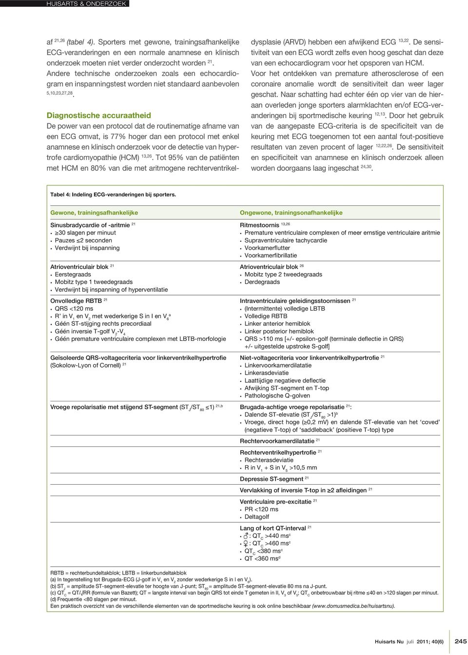 Diagnostische accuraatheid De power van een protocol dat de routinematige afname van een ECG omvat, is 77% hoger dan een protocol met enkel anamnese en klinisch onderzoek voor de detectie van