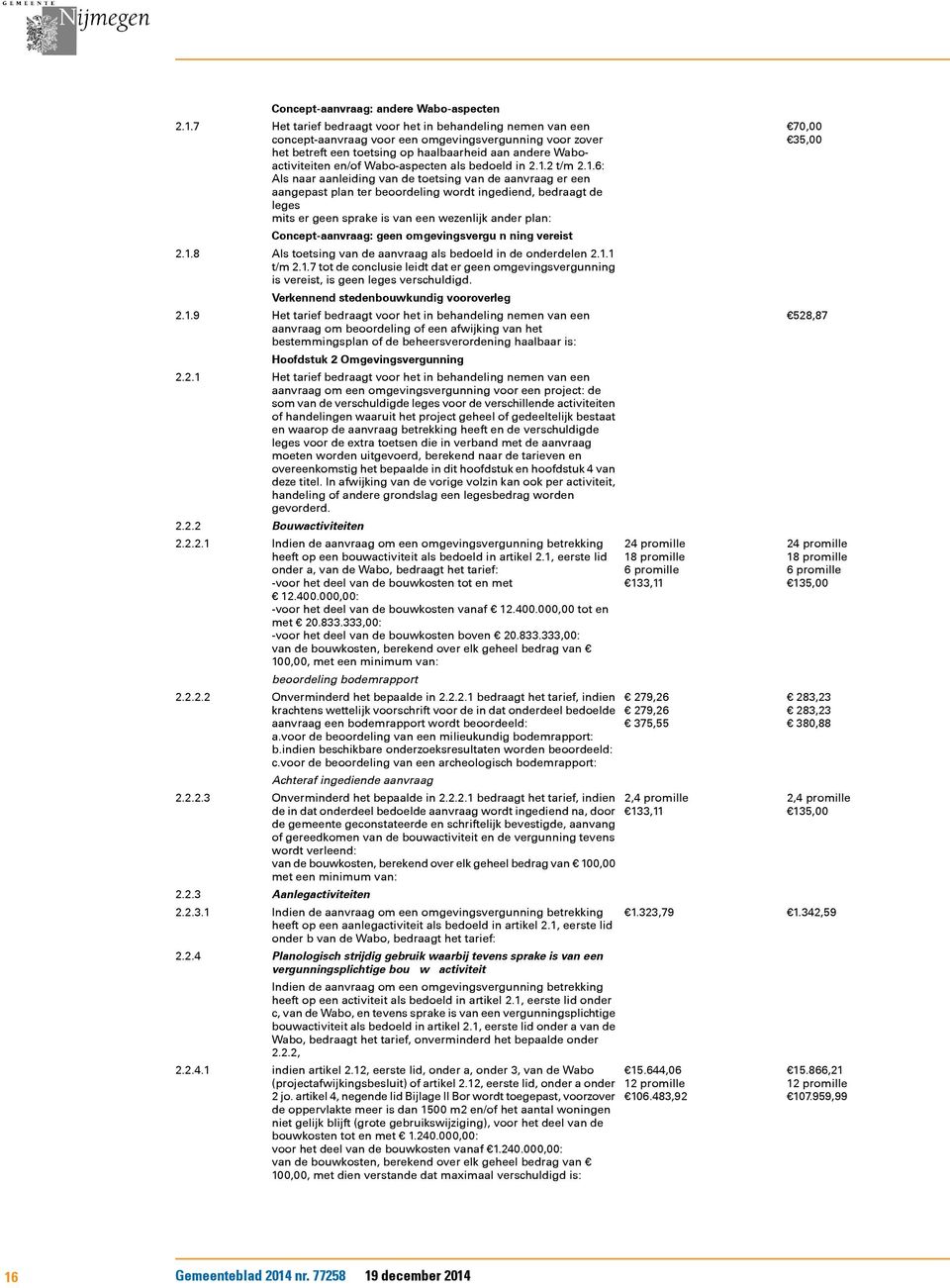 1 Concept-aanvraag: andere Wabo-aspecten concept-aanvraag voor een omgevingsvergunning voor zover het betreft een toetsing op haalbaarheid aan andere Waboactiviteiten en/of Wabo-aspecten als bedoeld