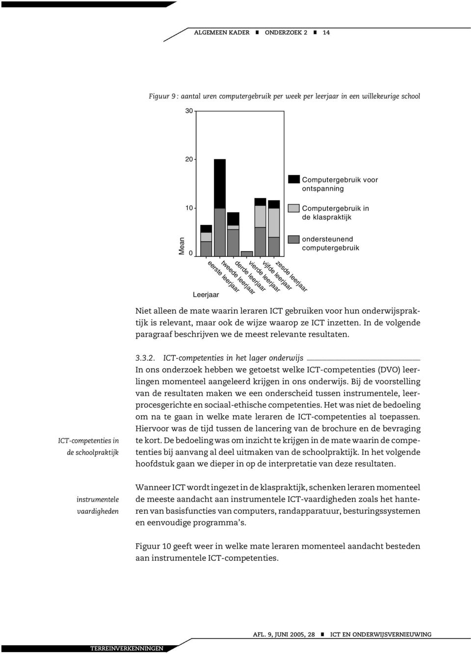 onderwijspraktijk is relevant, maar ook de wijze waarop ze ICT inzetten. In de volgende paragraaf beschrijven we de meest relevante resultaten. ICT-competenties in de schoolpraktijk 3.3.2.