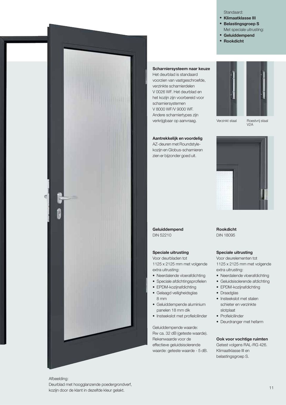 Verzinkt staal Roestvrij staal V2A Aantrekkelijk en voordelig AZ-deuren met Roundstylekozijn en Globus-scharnieren zien er bijzonder goed uit.