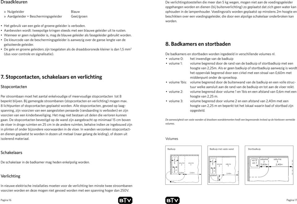 De kleurcode van de beschermingsgeleider is aanwezig over de ganse lengte van de geïsoleerde geleider.