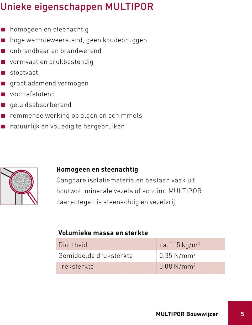 te hergebruiken Homogeen en steenachtig Gangbare isolatiematerialen bestaan vaak uit houtwol, minerale vezels of schuim.