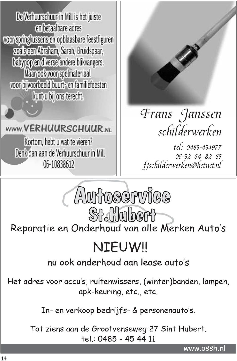 ! nu ook onderhoud aan lease auto s Het adres voor accu s, ruitenwissers, (winter)banden,