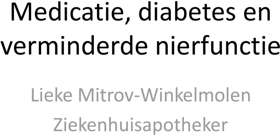nierfunctie Lieke