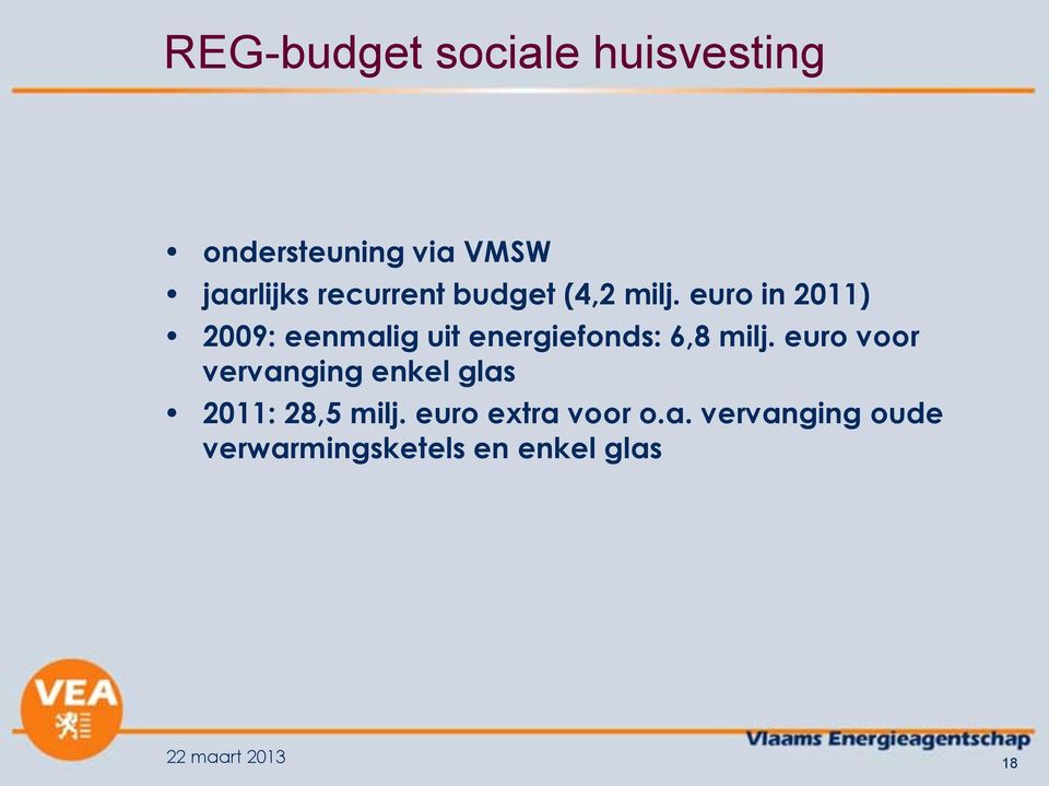 euro in 2011) 2009: eenmalig uit energiefonds: 6,8 milj.