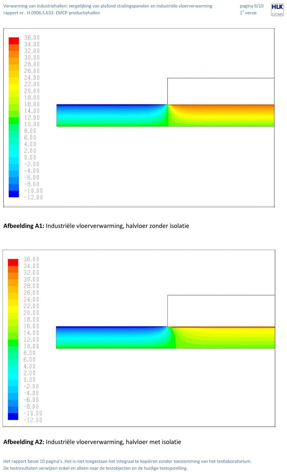 Afbeelding A1: Industriële vloerverwarming, halvloer zonder