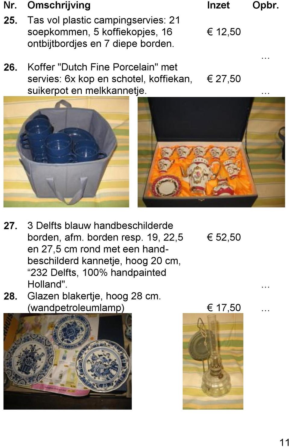 3 Delfts blauw handbeschilderde borden, afm. borden resp.