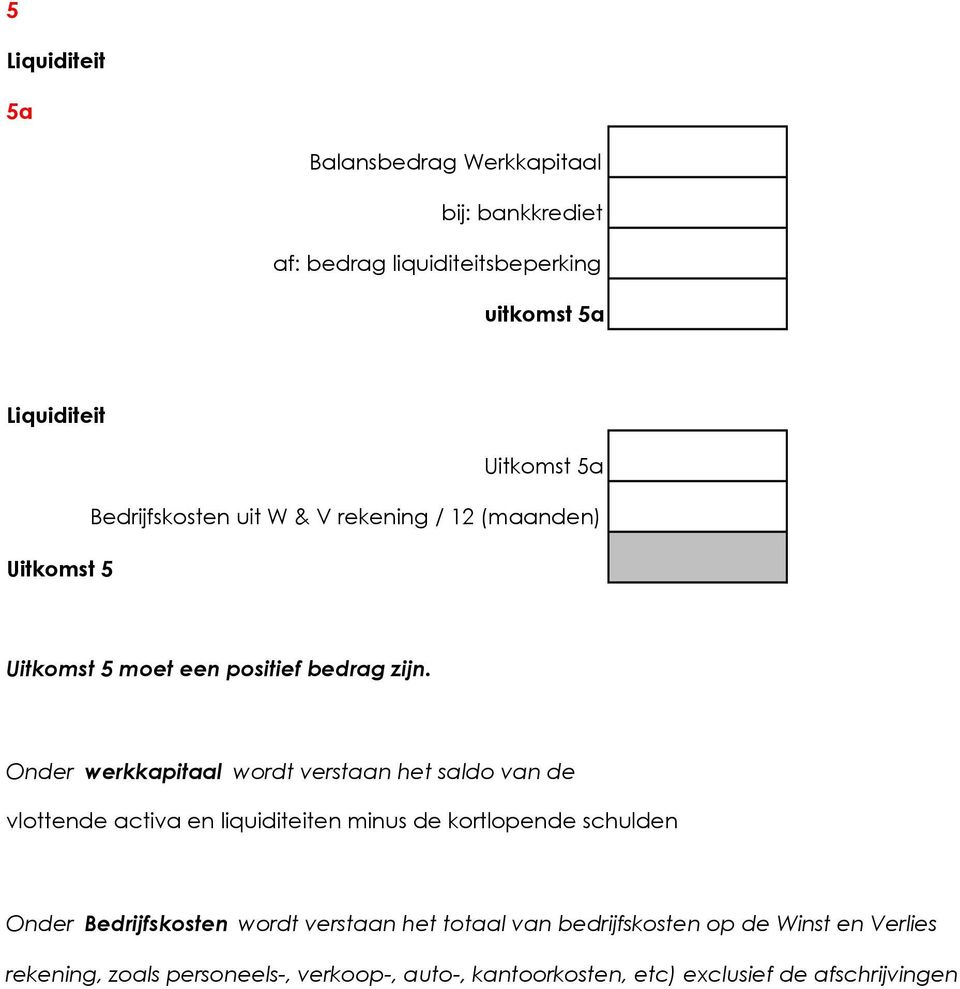 Onder werkkapitaal wordt verstaan het saldo van de vlottende activa en liquiditeiten minus de kortlopende schulden Onder