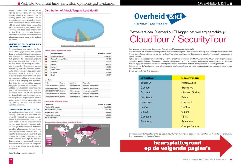 Via de website kunnen we een relatief eenduidig beeld schetsen van de aanvallen die wereldwijd plaatsvinden.