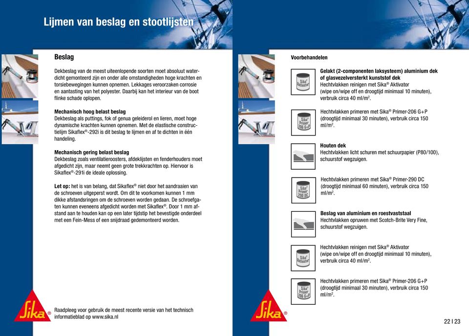 Mechanisch hoog belast beslag Dekbeslag als puttings, fok of genua geleiderol en lieren, moet hoge dynamische krachten kunnen opnemen.