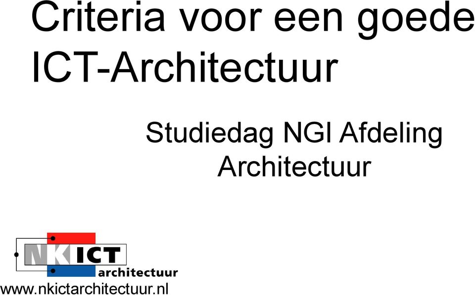 ICT-Architectuur
