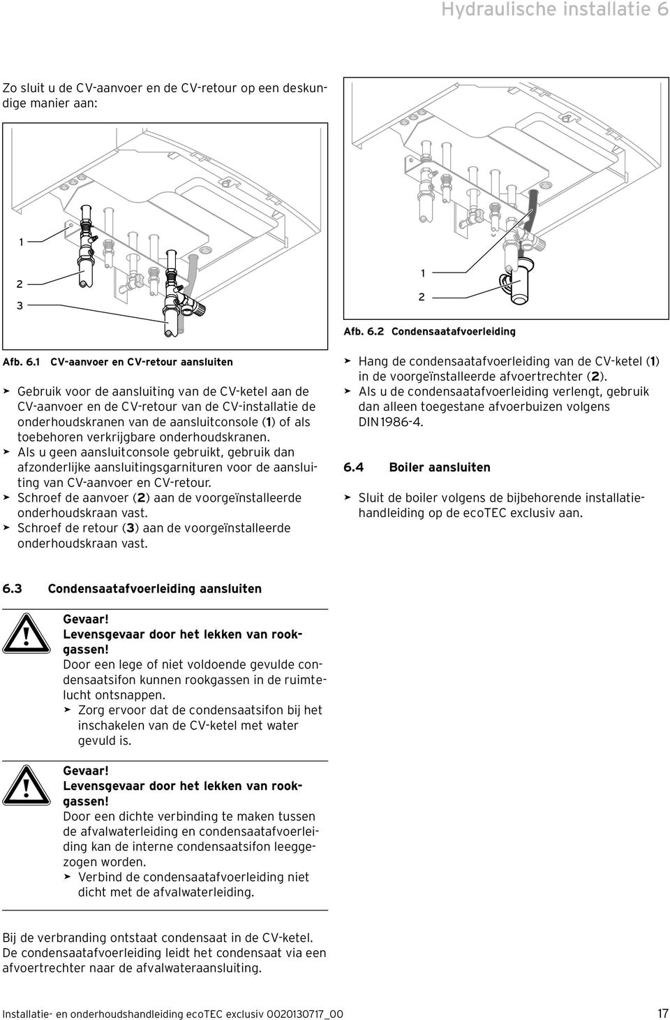 2 Condensaatafvoerleiding Afb. 6.