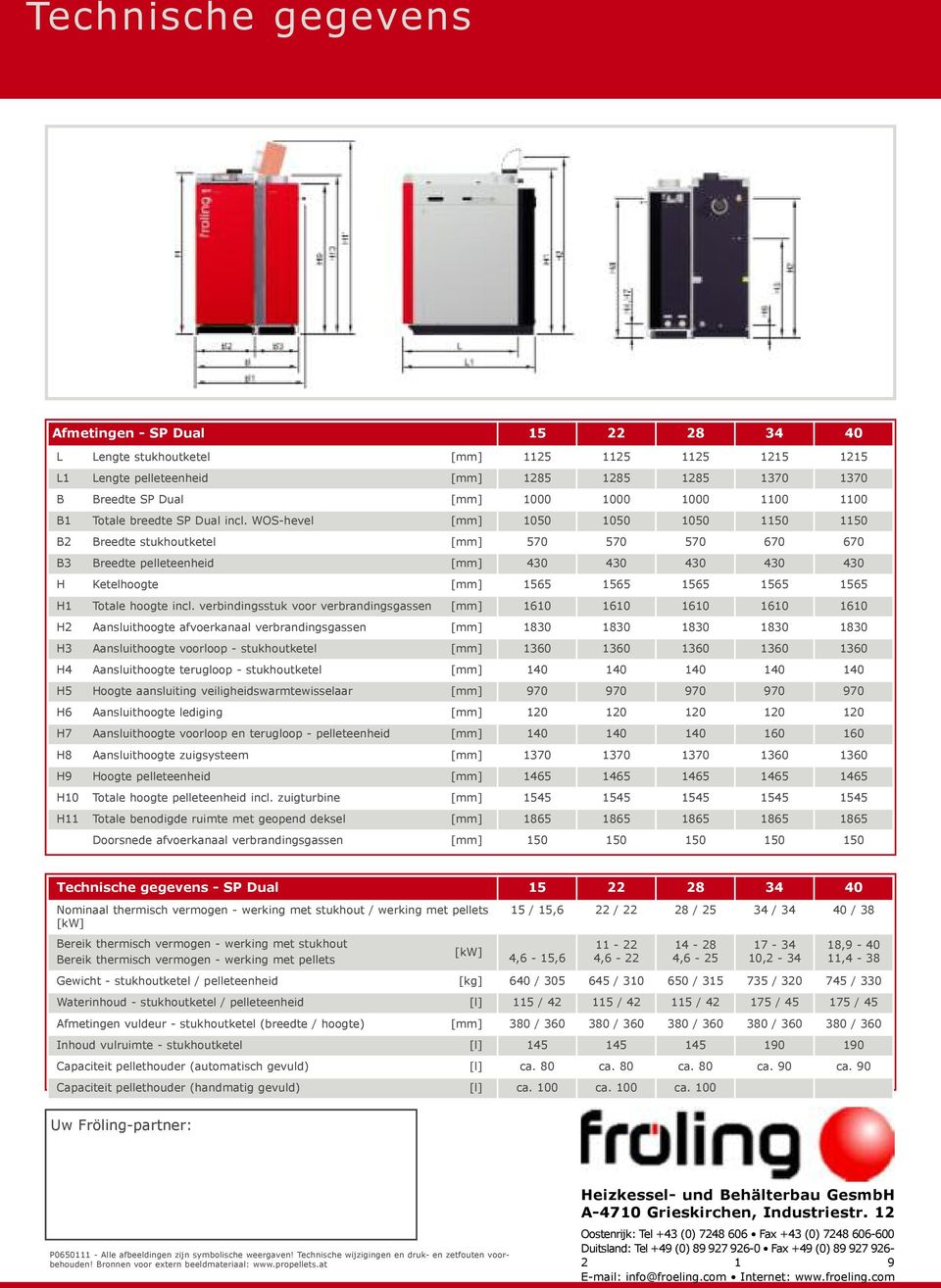 WOS-hevel [mm] 1050 1050 1050 1150 1150 B2 Breedte stukhoutketel [mm] 570 570 570 670 670 B3 Breedte pelleteenheid [mm] 430 430 430 430 430 H Ketelhoogte [mm] 1565 1565 1565 1565 1565 H1 Totale