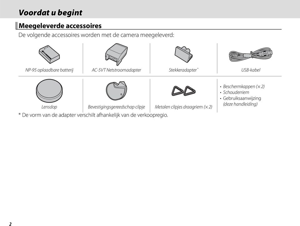 Lensdop Bevestigingsgereedschap clipje Metalen clipjes draagriem ( 2) * De vorm van de adapter