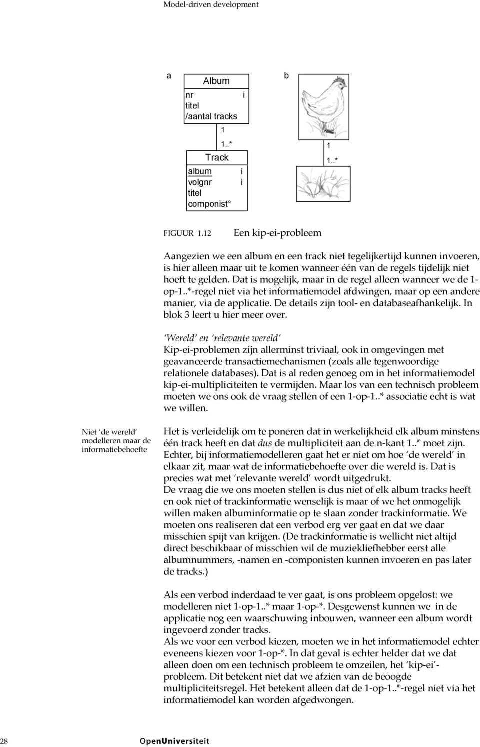 Dat s mogeljk, maar n de regel alleen wanneer we de 1- op-1..*-regel net va het nformatemodel afdwngen, maar op een andere maner, va de applcate. De detals zjn tool- en databaseafhankeljk.