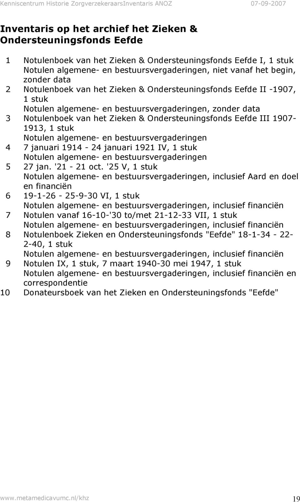 III 1907-1913, 1 stuk Notulen algemene- en bestuursvergaderingen 4 7 januari 1914-24 januari 1921 IV, 1 stuk Notulen algemene- en bestuursvergaderingen 5 27 jan. '21-21 oct.