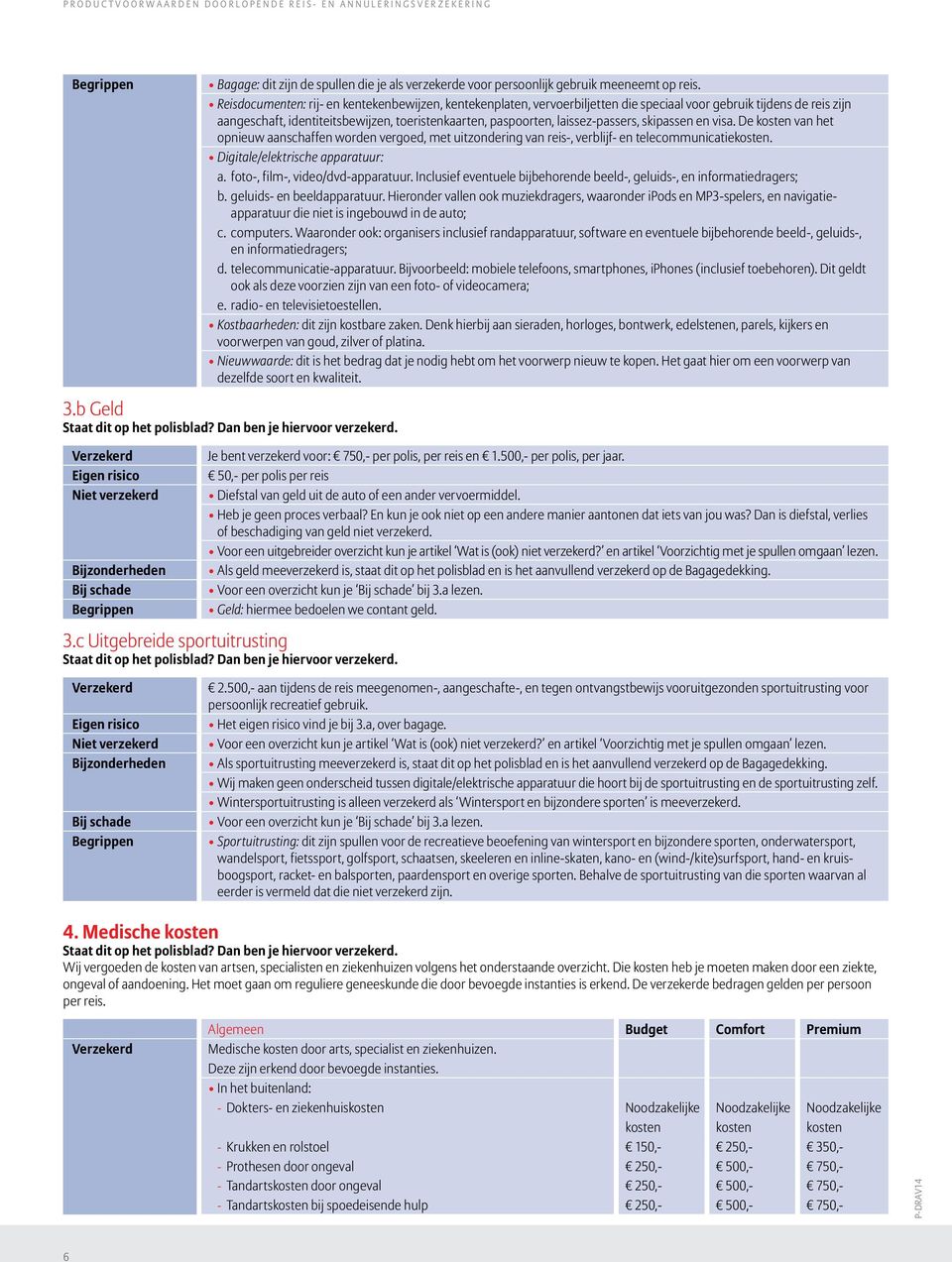 laissez-passers, skipassen en visa. De kosten van het opnieuw aanschaffen worden vergoed, met uitzondering van reis-, verblijf- en telecommunicatiekosten. Digitale/elektrische apparatuur: a.