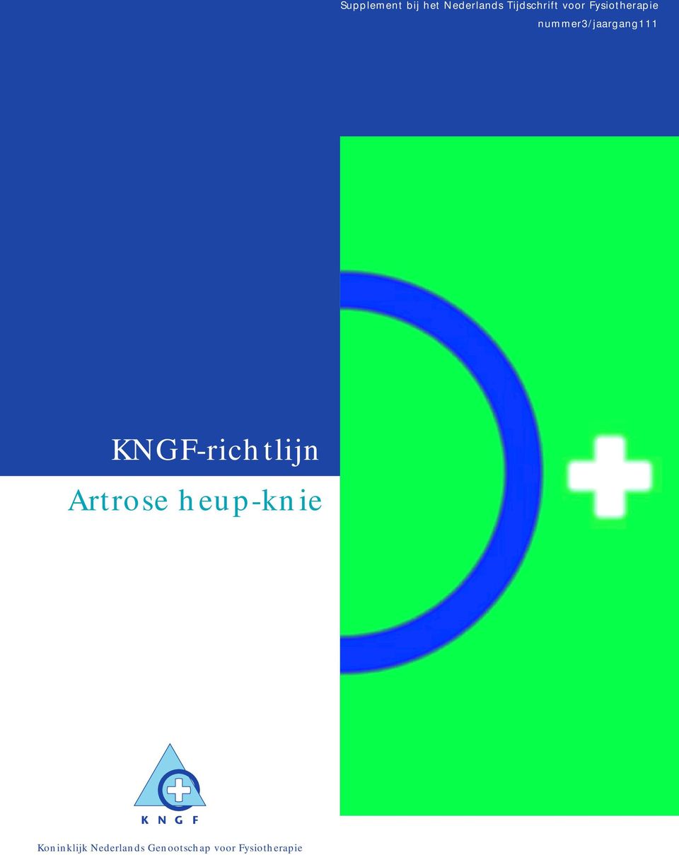 KNGF-richtlijn Artrose heup-knie