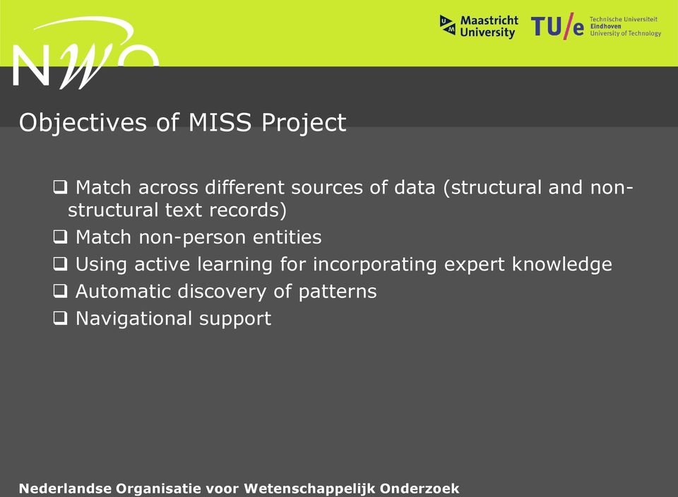 non-person entities Using active learning for incorporating