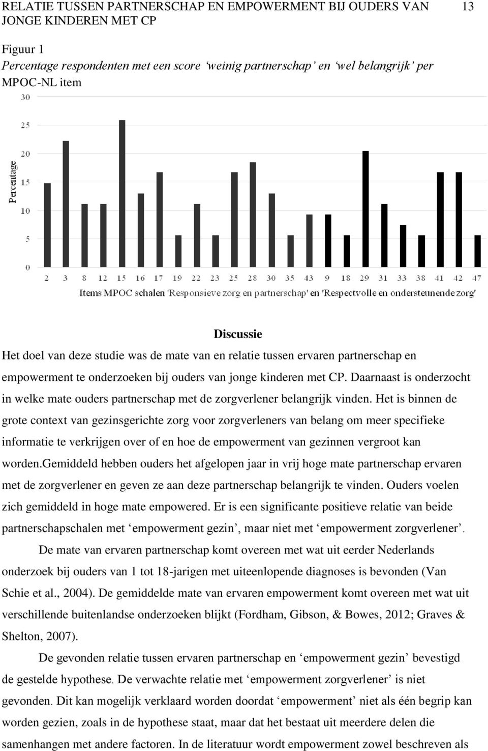 Daarnaast is onderzocht in welke mate ouders partnerschap met de zorgverlener belangrijk vinden.